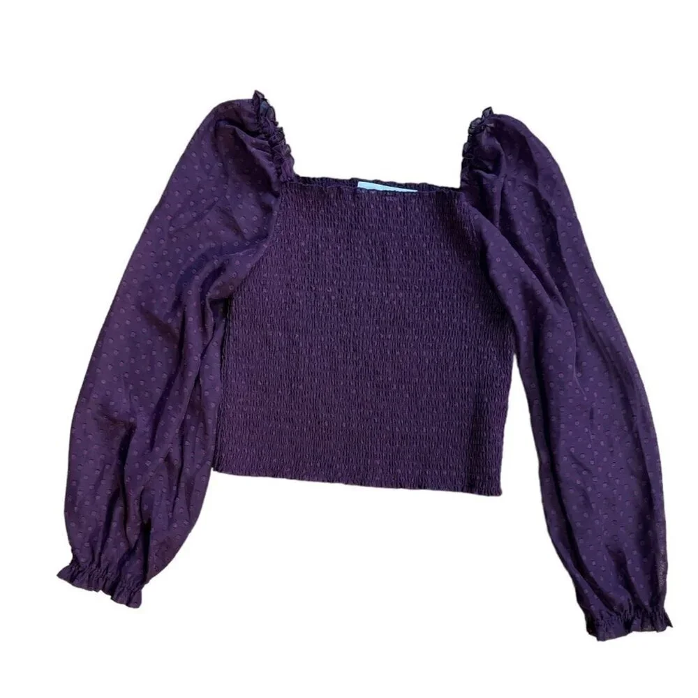 Laundry By Shelli Segal Women's Top with slightly puffed sleeves Size M - Picture 5 of 7